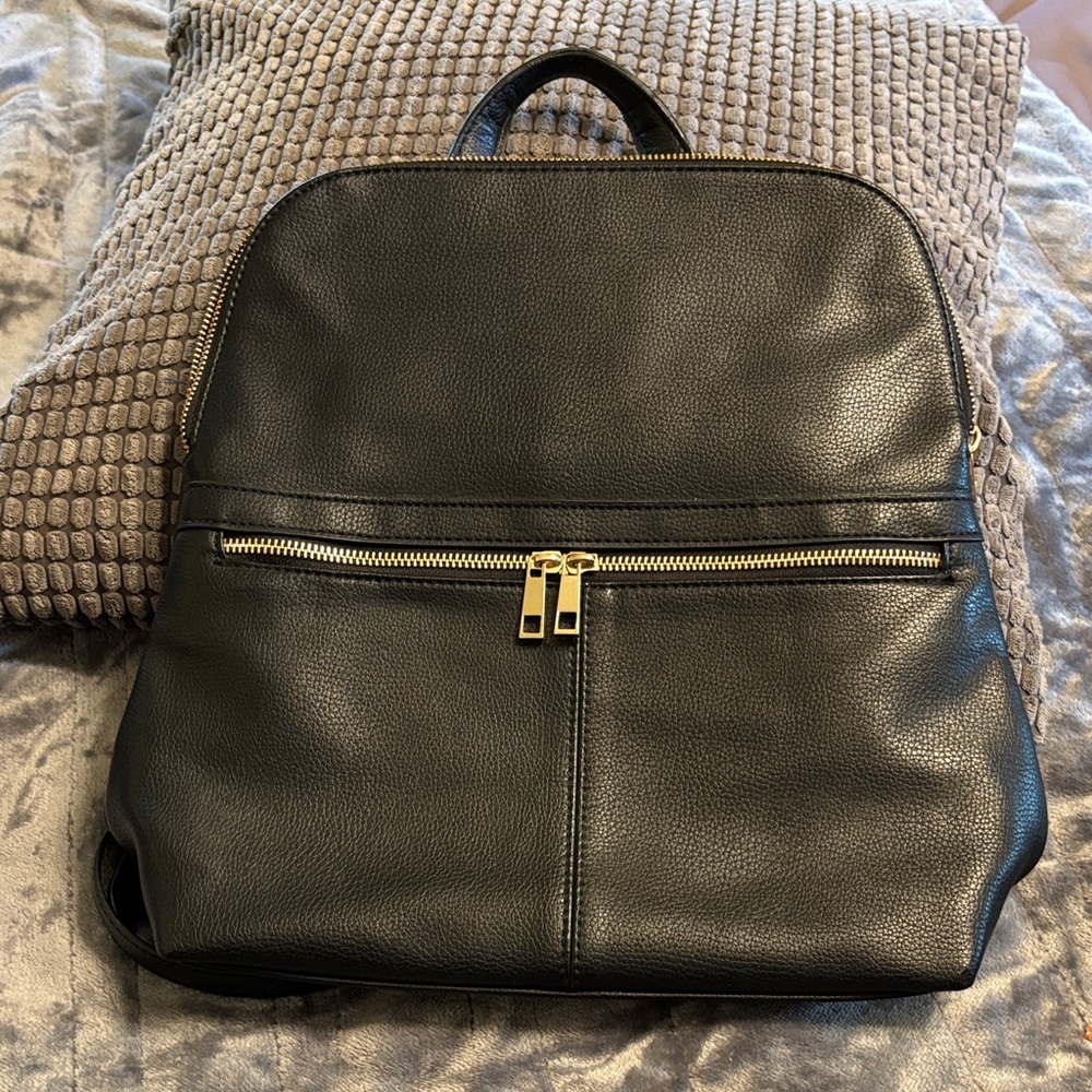Target -A New Day brand Black Leather Backpack - EUC